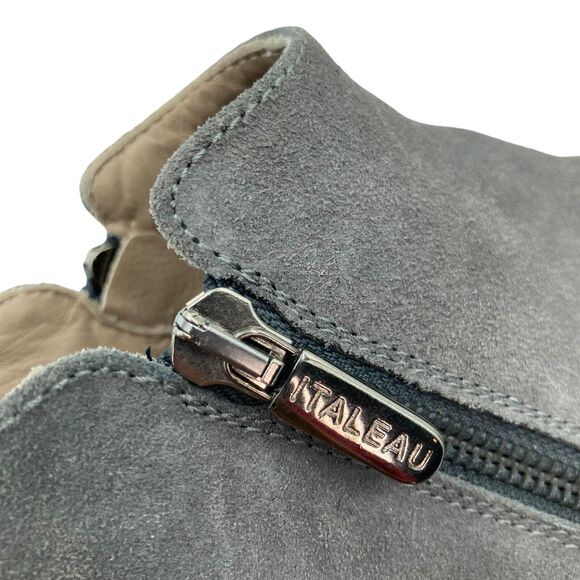 ITALEAU Waterproof Foliana Booties Gray Suede Ankle Boots Womens EUR 37 6.5 - Picture 8 of 11
